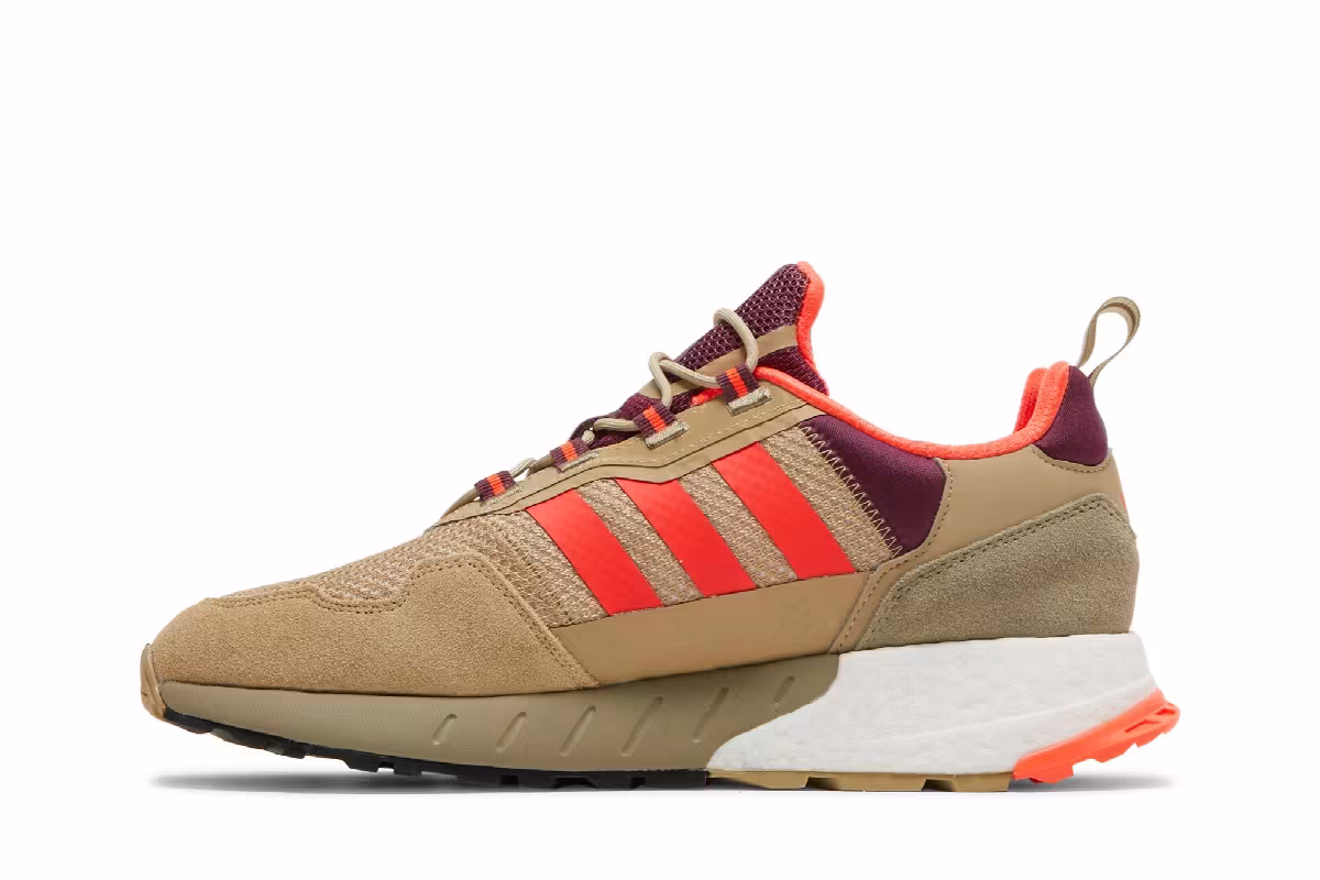 Adidas ZX 1K Boost Beige Tone Victory Crimson, view 4