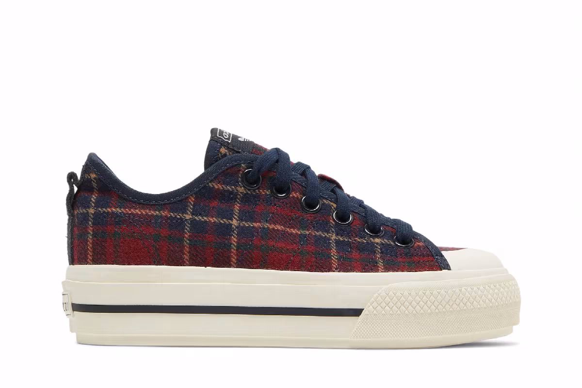 Adidas Women's Nizza RF Platform Mid Plaid, view 2