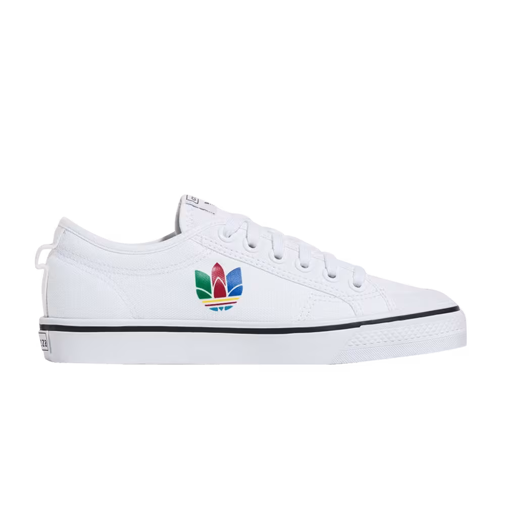 Adidas Nizza White Multi-Color Trefoil