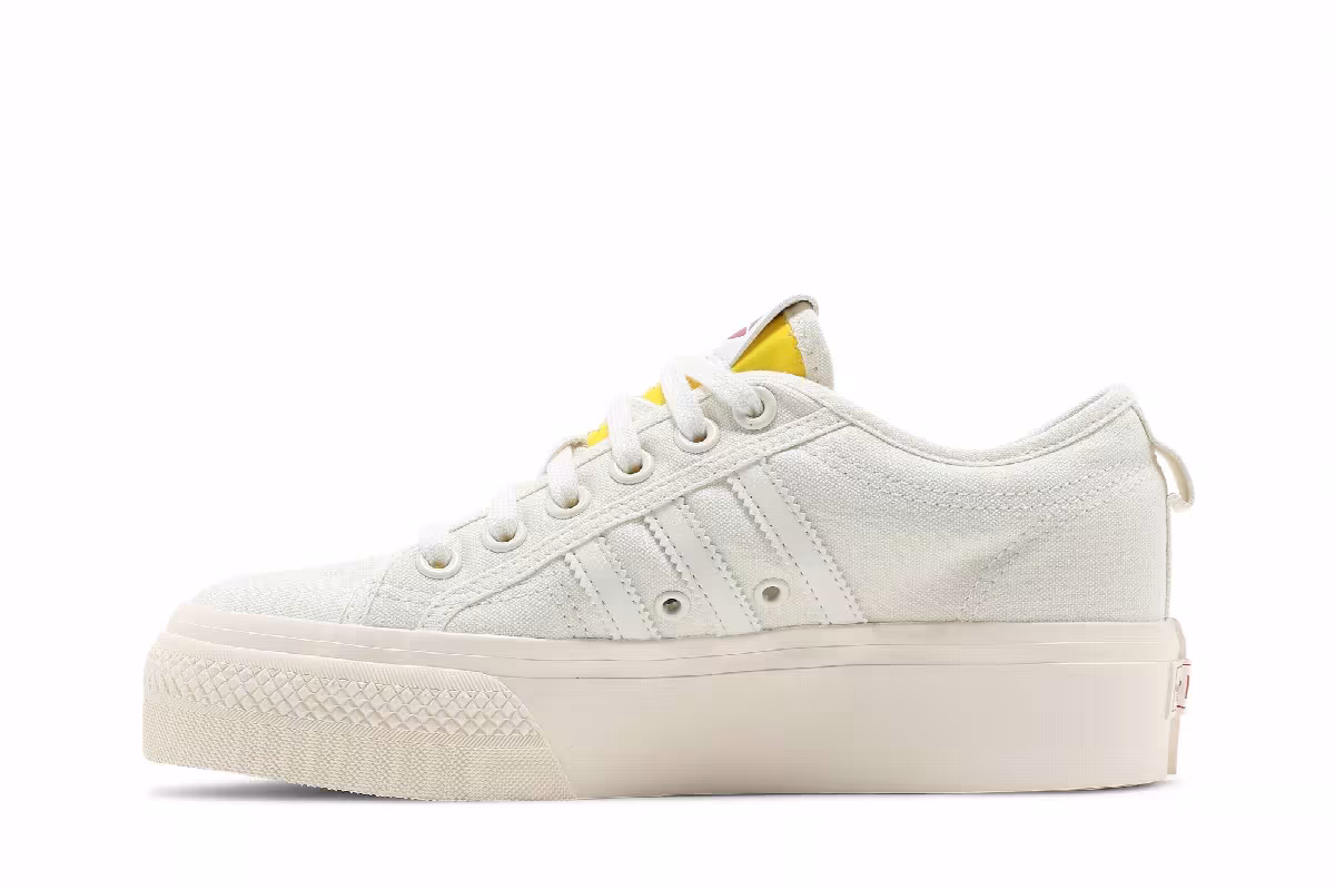Adidas Women's Nizza Platform Off White, view 4