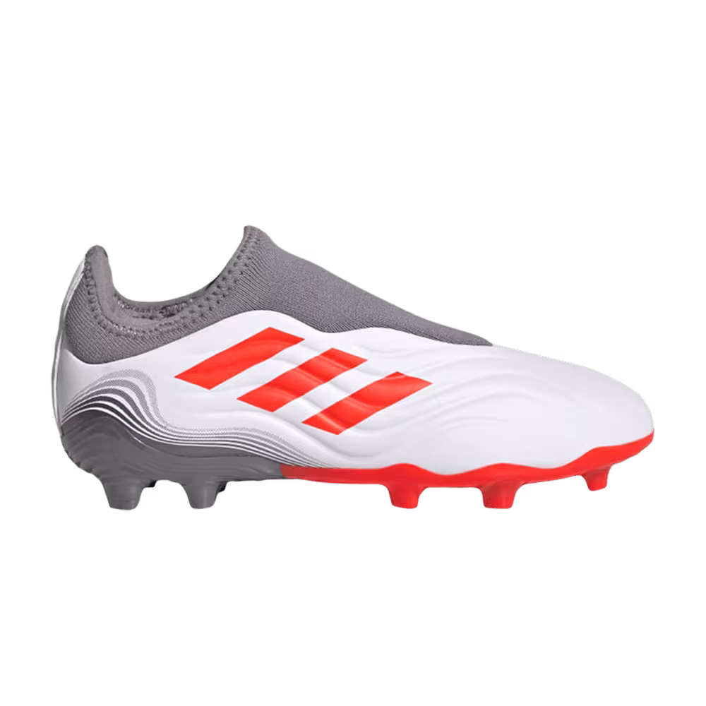 Adidas Copa Sense.3 Laceless FG J White Solar Red