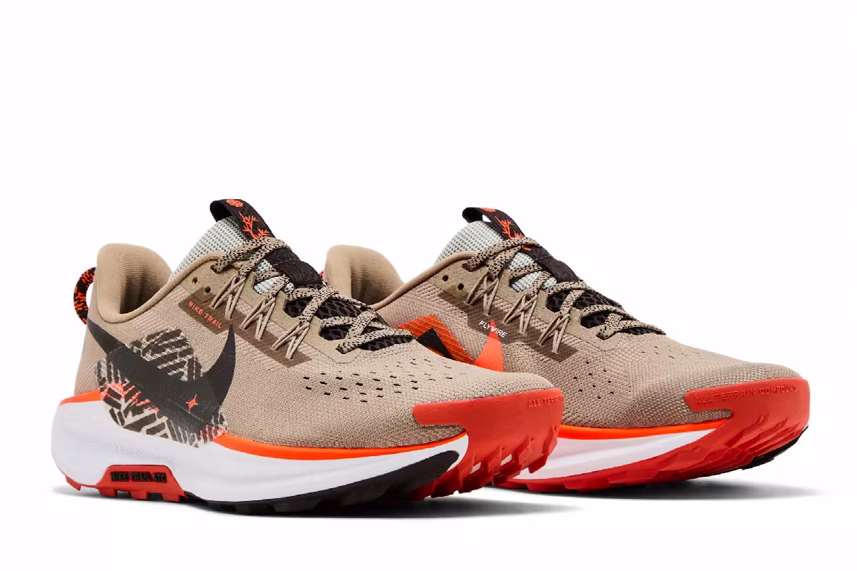 Nike Pegasus Trail 5 GS Khaki Hyper Crimson, view 9