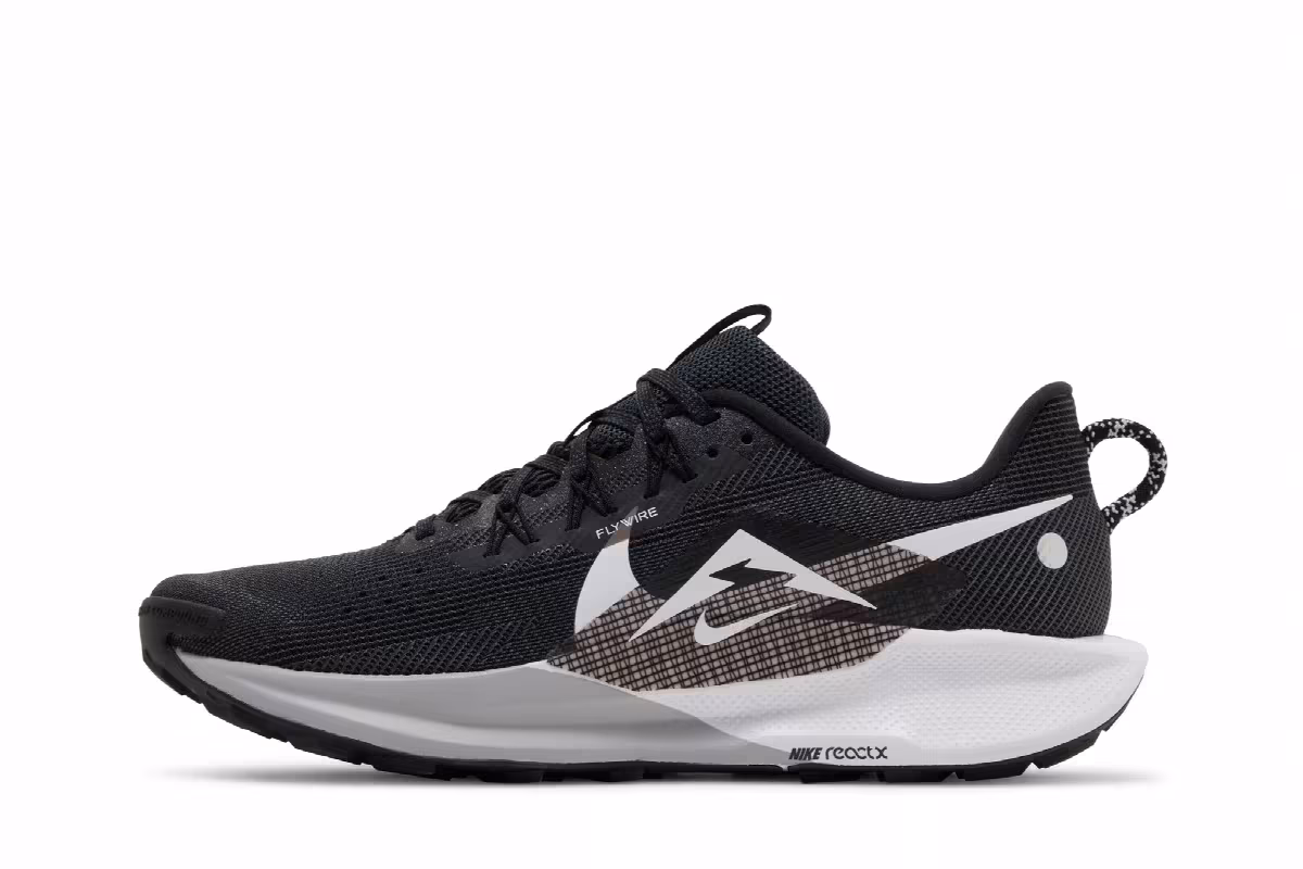 Nike Pegasus Trail 5 Black White, view 4
