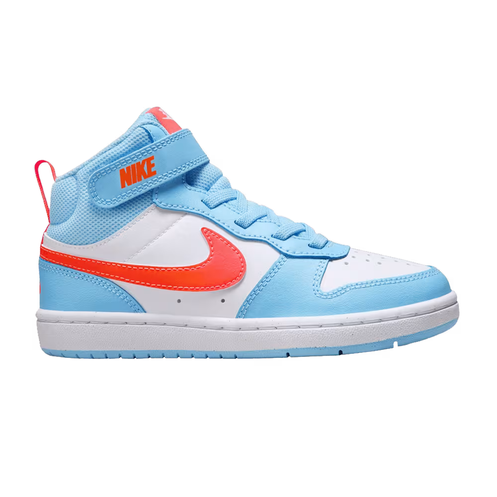 Nike Court Borough Mid 2 PS Aquarius Blue Orange