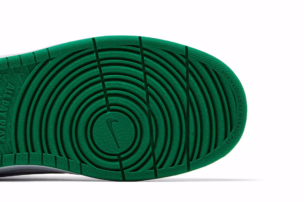 Nike Court Borough Mid 2 GS White Stadium Green, view 6