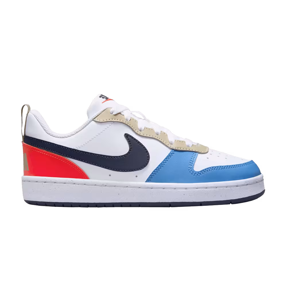 Nike Court Borough Low Recraft GS White Thunder Blue Light Crimson