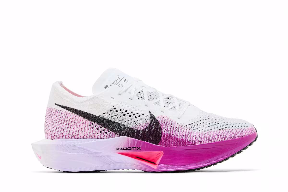 Nike ZoomX VaporFly Next% 3 White Vivid Purple, view 2