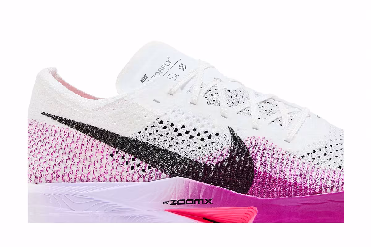 Nike ZoomX VaporFly Next% 3 White Vivid Purple, view 3