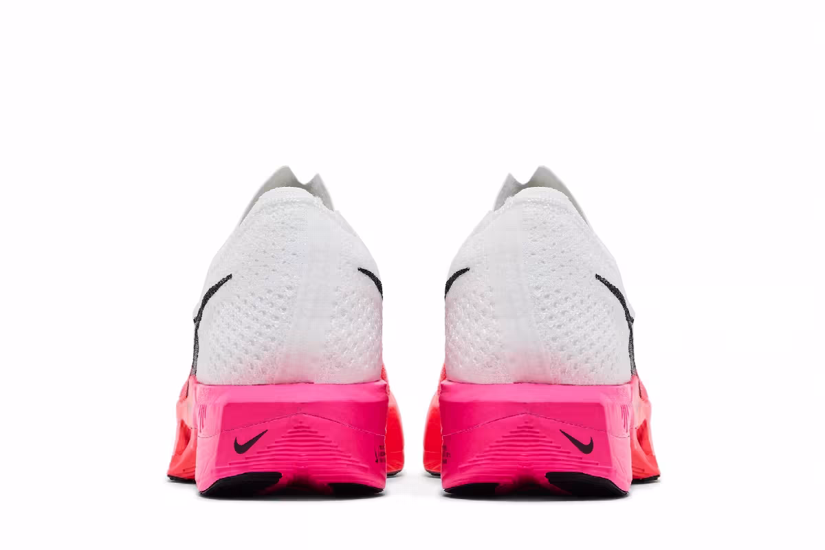 Nike Women's ZoomX VaporFly Next% 3 White Crimson Pink, view 7