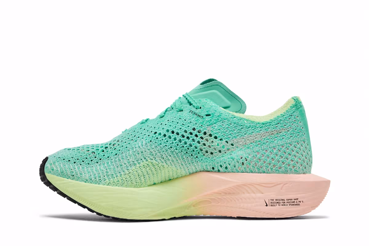 Nike Women's ZoomX VaporFly Next% 3 Mint Foam Sunset Tint, view 4