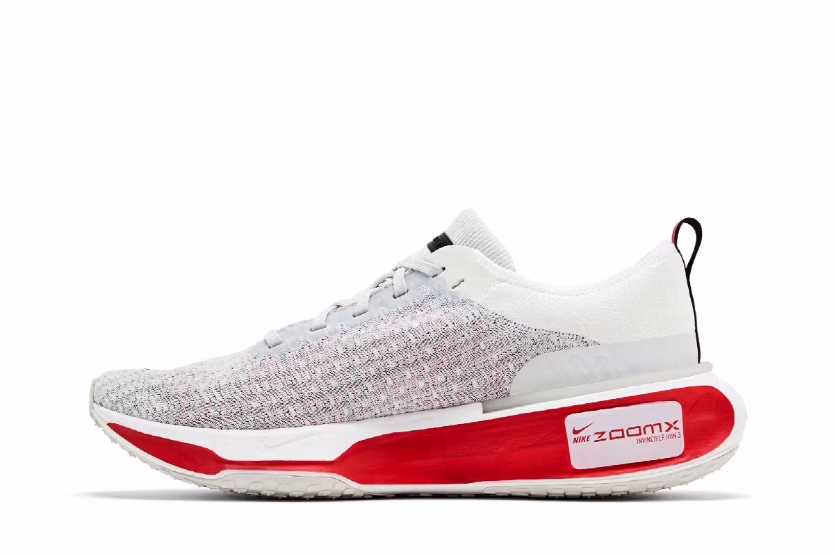 Nike ZoomX Invincible Run Flyknit 3 Cement Grey Fire Red, view 4