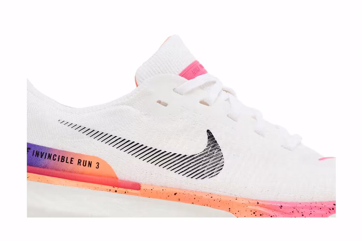 Nike Women's ZoomX Invincible Run Flyknit 3 White Mango Pink, view 3