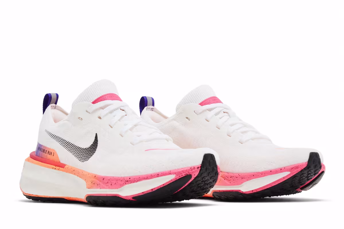 Nike Women's ZoomX Invincible Run Flyknit 3 White Mango Pink, view 9