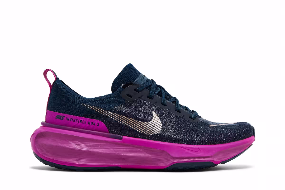 Nike Women's ZoomX Invincible 3 Armory Navy Vivid Grape, view 2