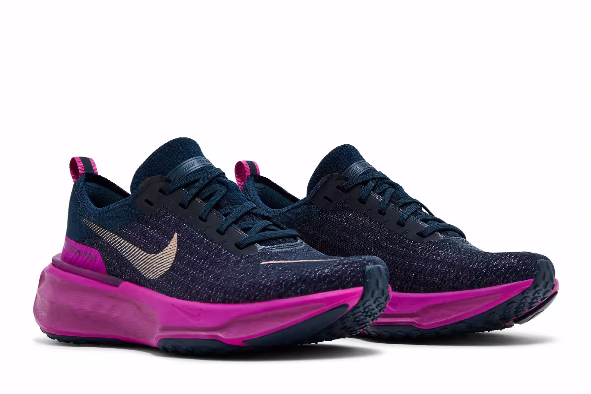 Nike Women's ZoomX Invincible 3 Armory Navy Vivid Grape, view 9