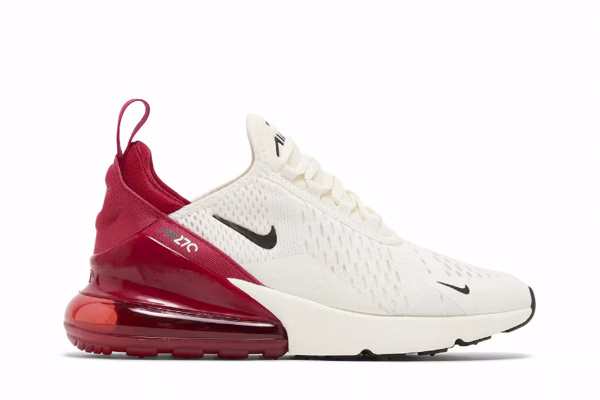 Nike Women's Air Max 270 Sail Gym Red, view 2