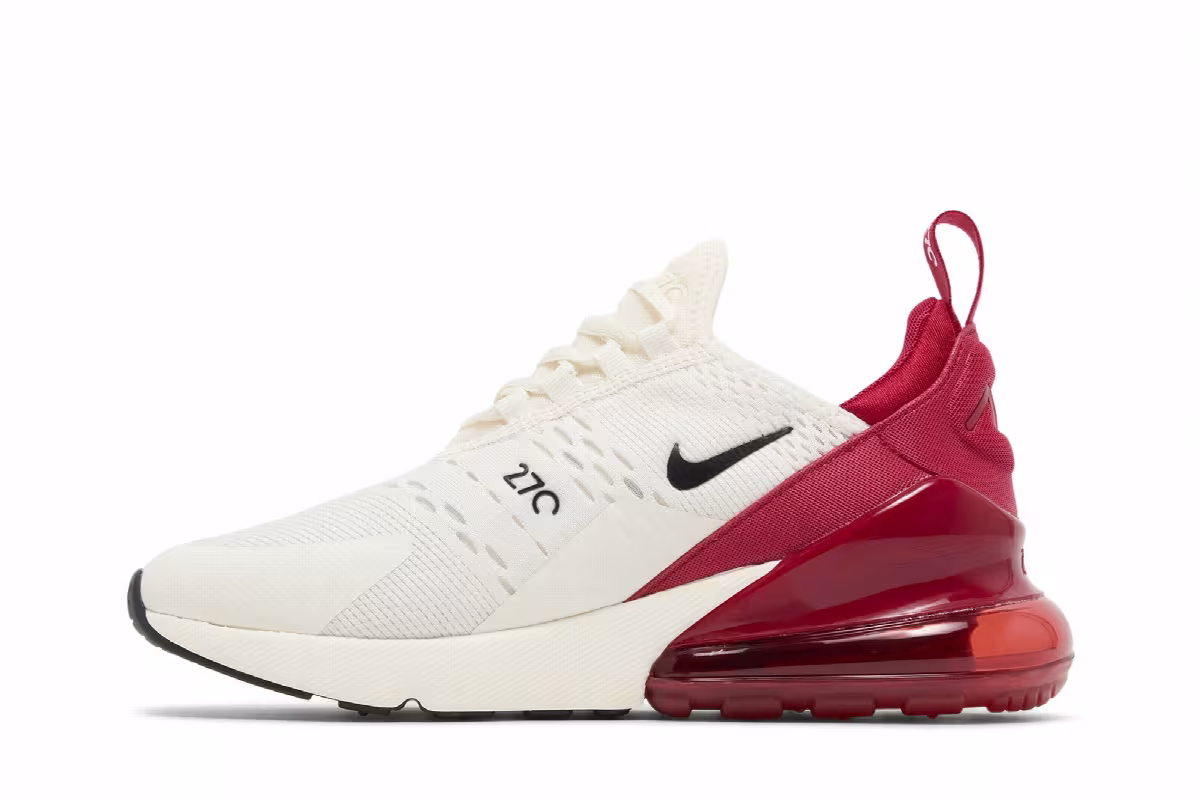 Nike Women's Air Max 270 Sail Gym Red, view 4