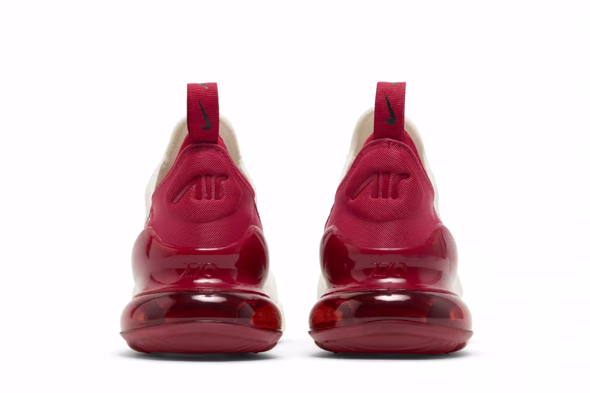 Nike Women's Air Max 270 Sail Gym Red, view 7