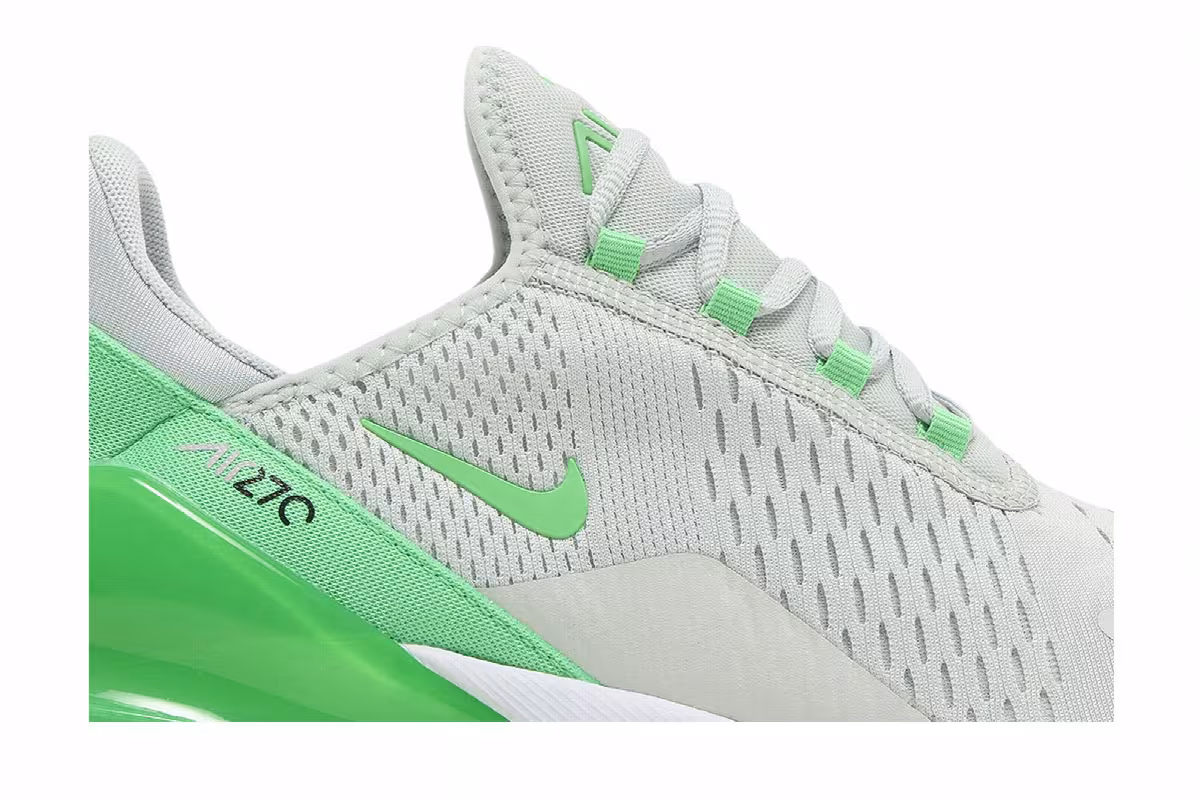 Nike Men's Air Max 270 Light Silver Green Shock, view 3