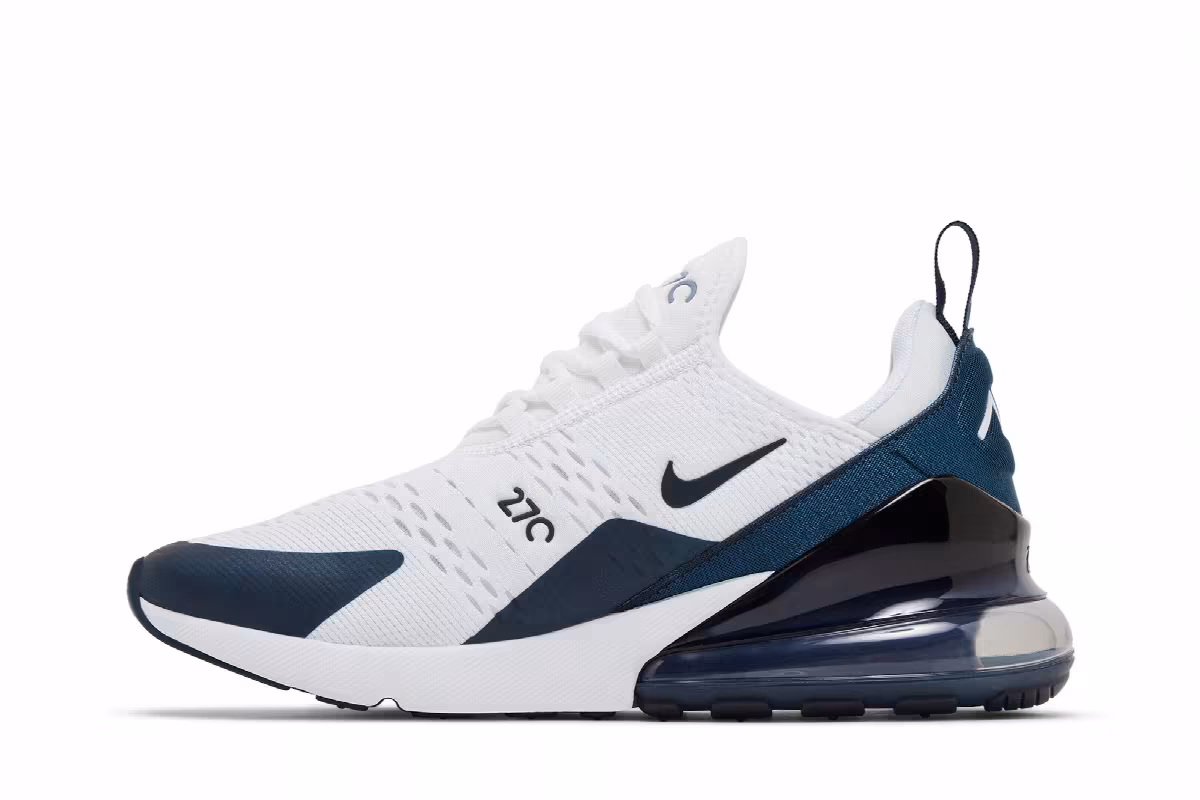 Nike Women's Air Max 270 White Armory Navy, view 4