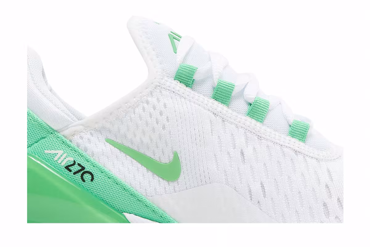 Nike Women's Air Max 270 White Green Shock, view 3