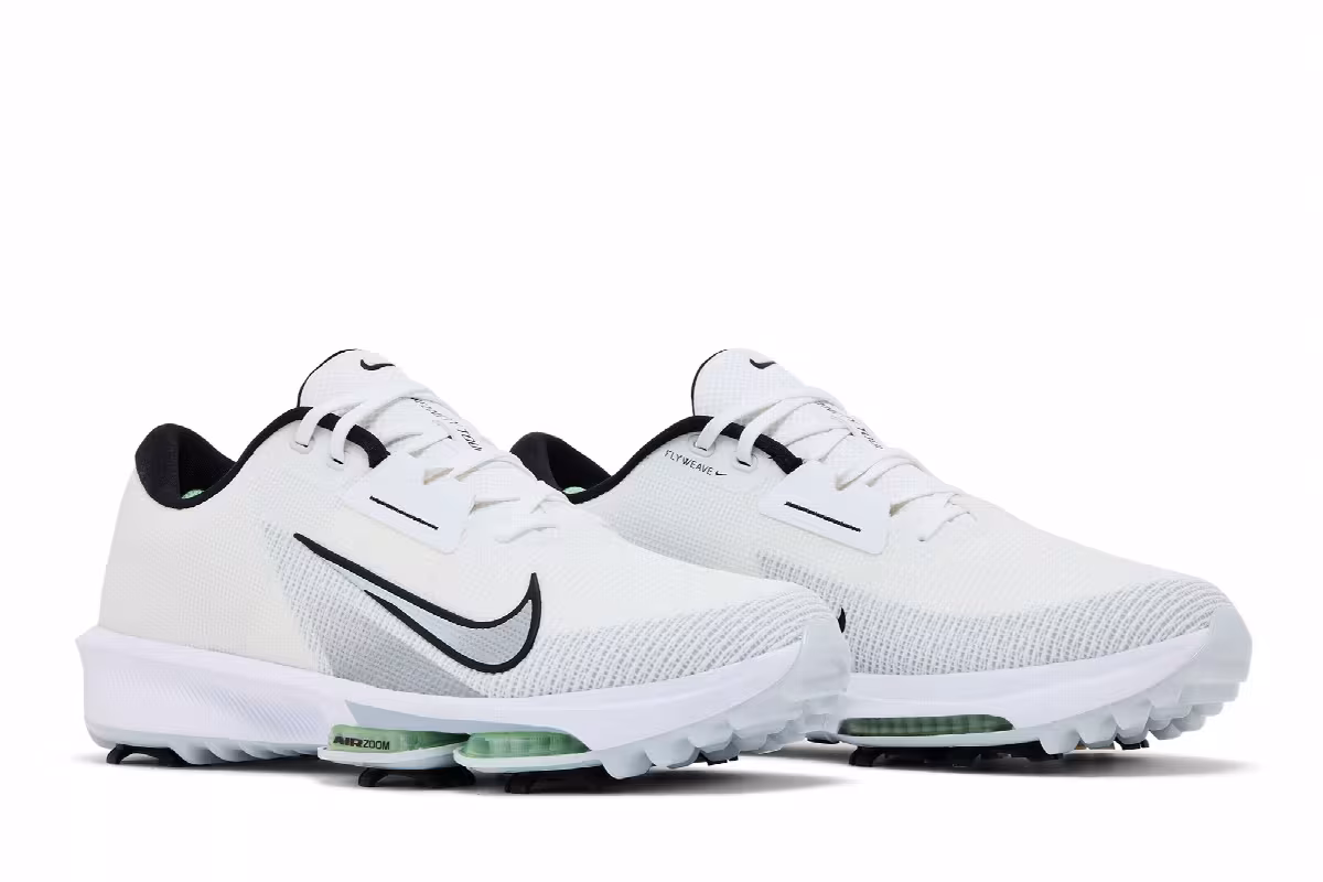 Nike Air Zoom Infinity Tour 2 Golf White Black Vapor Green, view 9