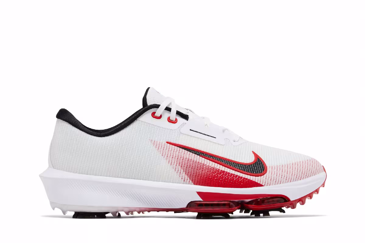 Nike Air Zoom Infinity Tour 2 Golf Wide White University Red, view 2
