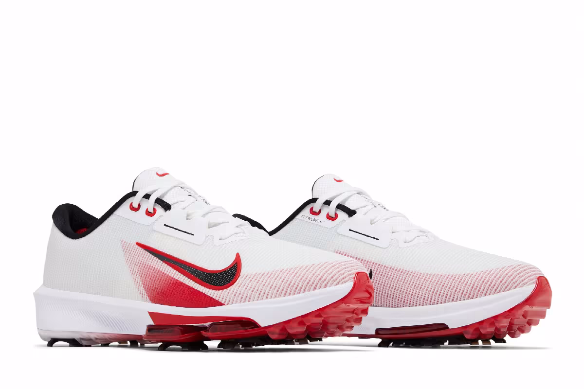 Nike Air Zoom Infinity Tour 2 Golf Wide White University Red, view 9