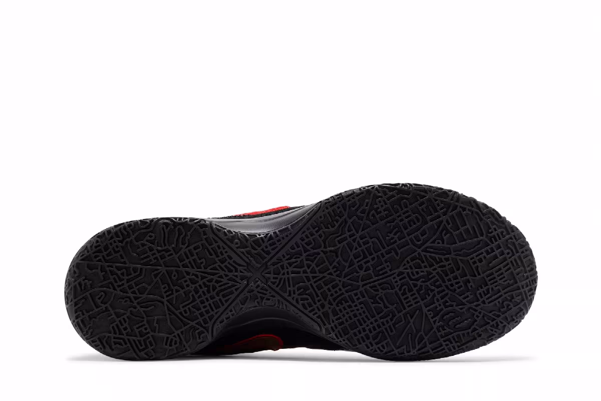 Nike Zoom LeBron NXXT Gen AMPD Black Metallic Gold Red, view 5