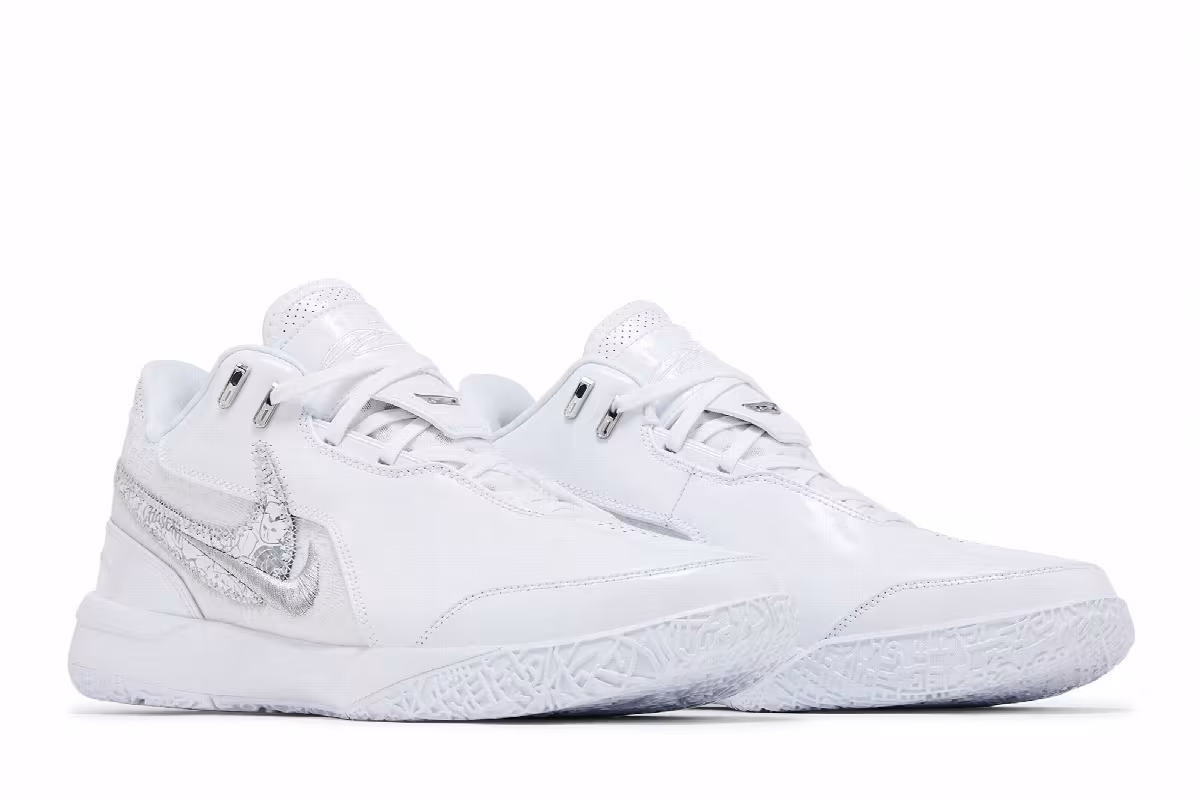 Nike Zoom LeBron NXXT Gen AMPD White Metallic Silver, view 9