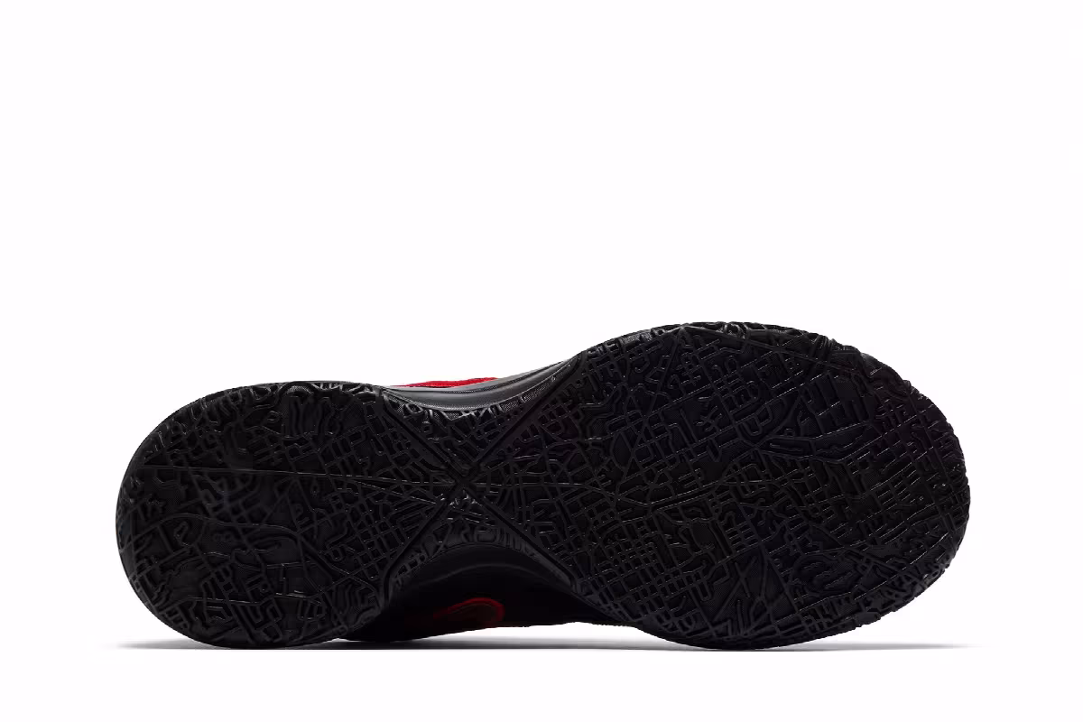 Nike Zoom LeBron NXXT Gen AMPD EP Black Metallic Gold Red, view 5