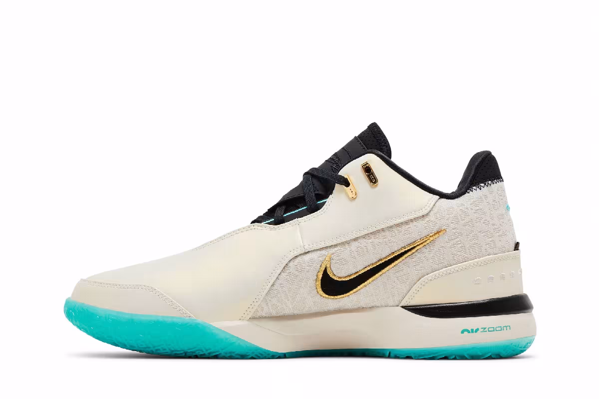 Liverpool F.C. x Nike Zoom LeBron NXXT Gen AMPD Light Orewood Washed Teal, view 4