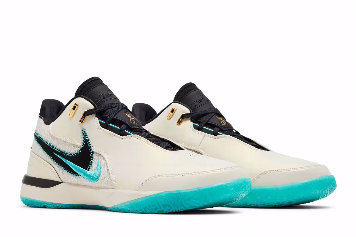Liverpool F.C. x Nike Zoom LeBron NXXT Gen AMPD Light Orewood Washed Teal, view 9