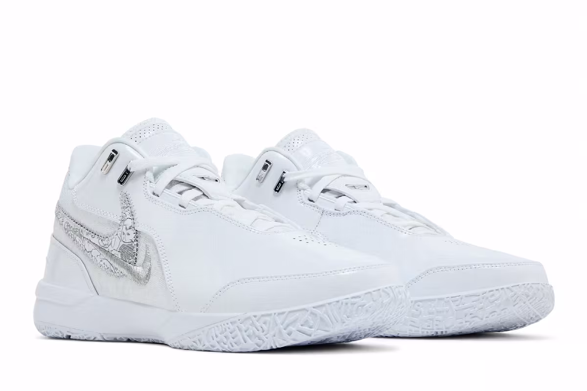 Nike Zoom LeBron NXXT Gen AMPD EP White Metallic Silver, view 9