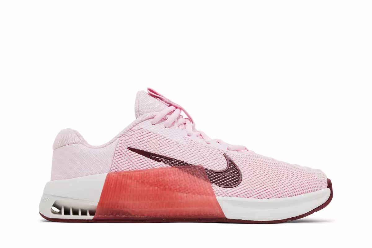 Nike Women's Metcon 9 Pink Foam Dark Team Red, view 2
