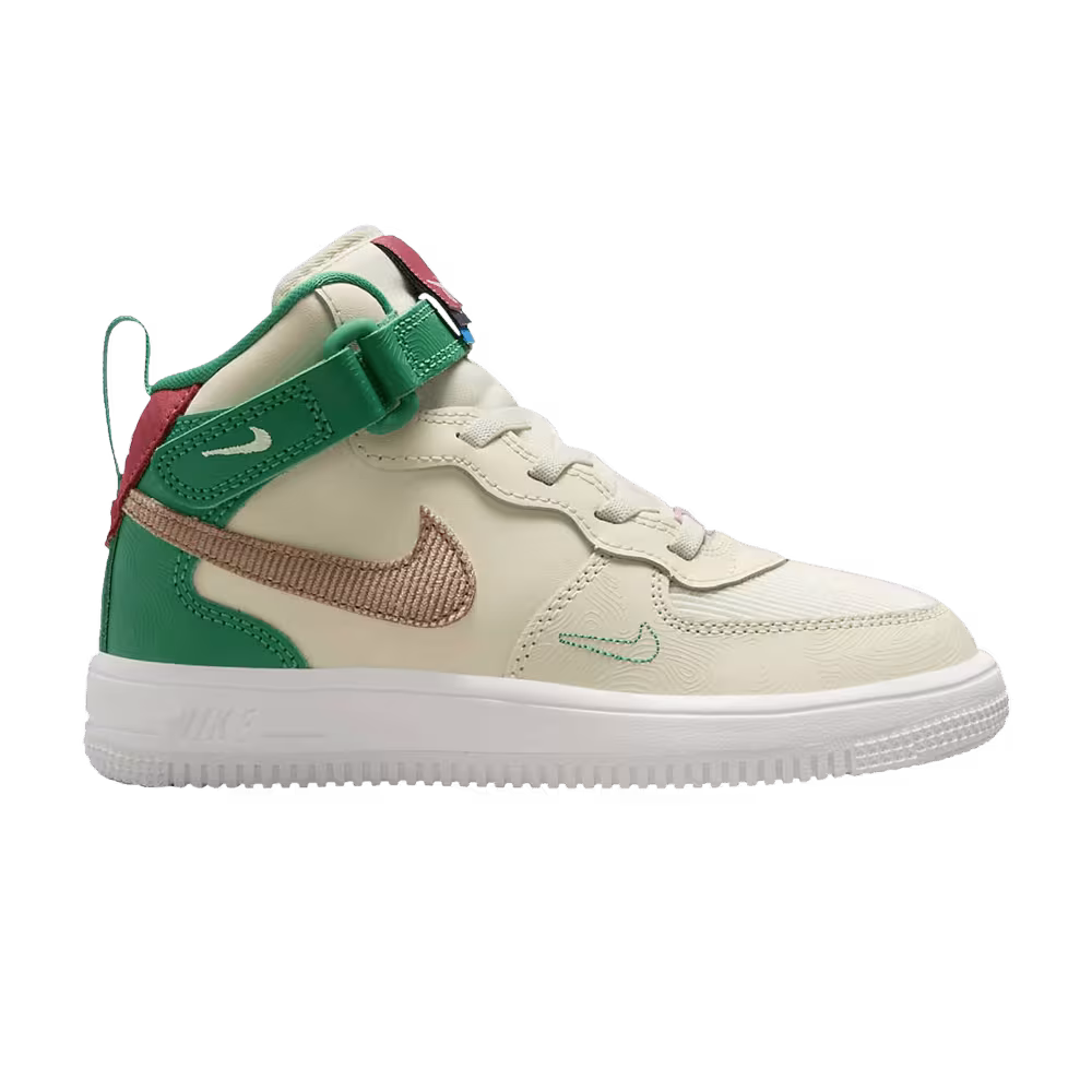 Nike Force 1 Mid EasyOn SE PS Coconut Milk Stadium Green