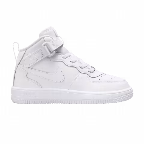 Nike Force 1 Mid EasyOn PS 'Triple White'