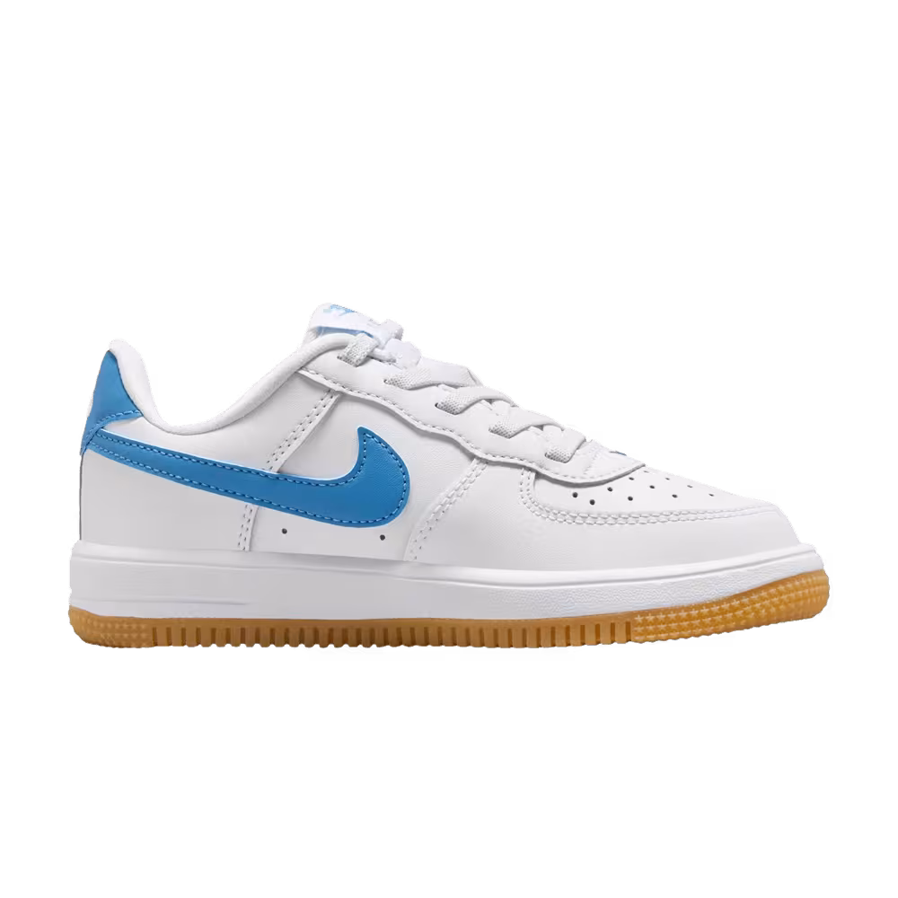 Nike Force 1 Low EasyOn PS White Blue Beyond Gum