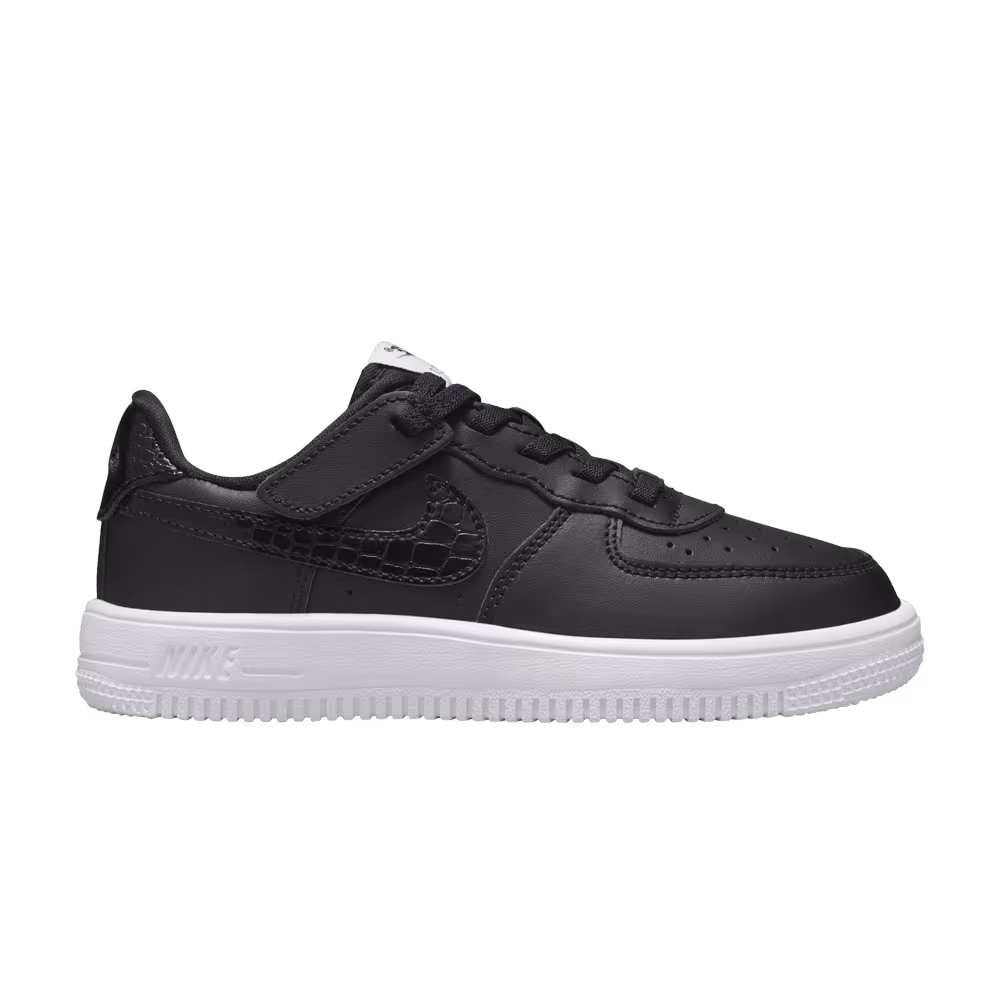 Nike Force 1 Low LV8 EasyOn PS Black Croc