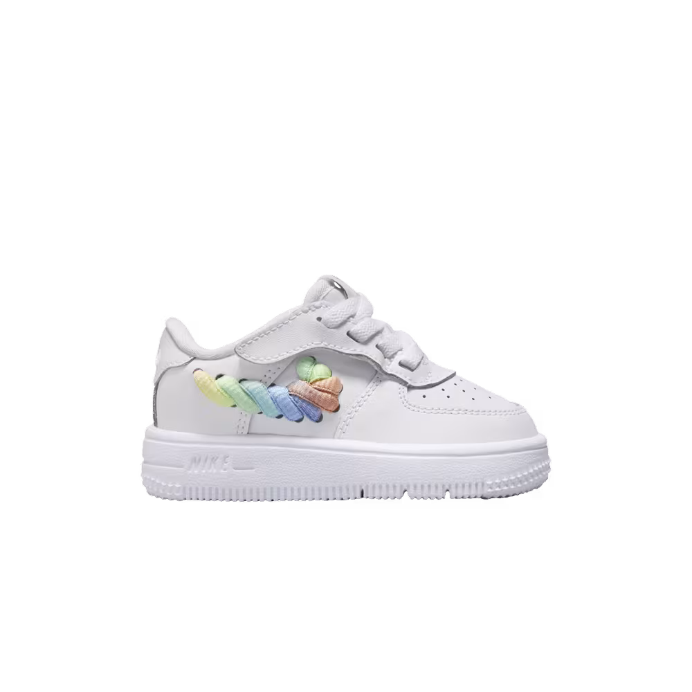 Nike Force 1 Low LV8 EasyOn TD Rainbow Lace Swoosh