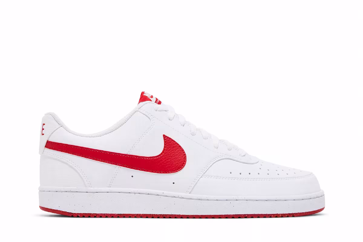 Nike Court Vision Low Next Nature White University Red, view 2