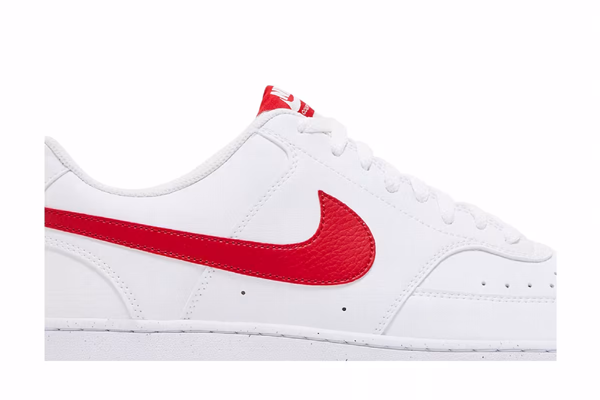 Nike Court Vision Low Next Nature White University Red, view 3