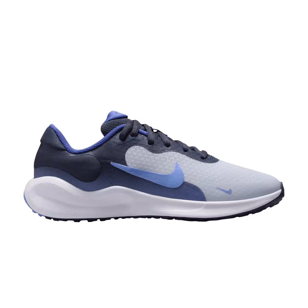 Nike Revolution 7 GS Football Grey Royal Pulse