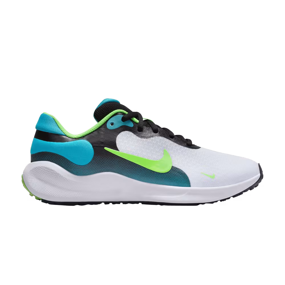 Nike Revolution 7 GS Black Aquamarine Green