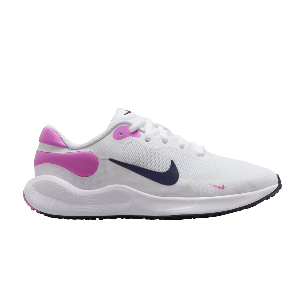 Nike Revolution 7 GS White Playful Pink Navy