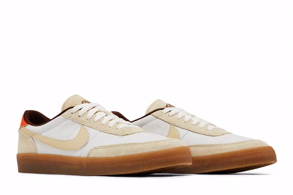 Nike Killshot 2 Leather Sail Safety Orange Gum, view 9