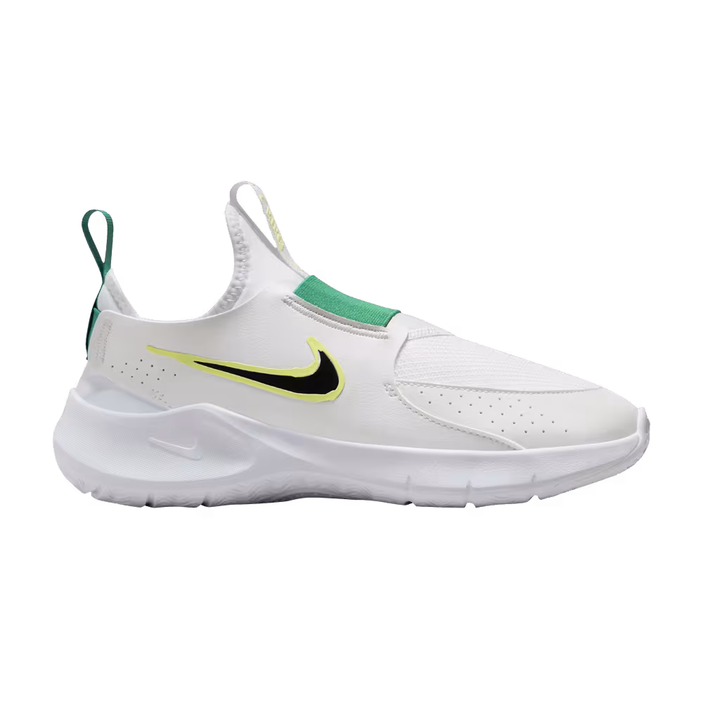 Nike Flex Runner 3 GS White Sport Green Fluorescent Yellow