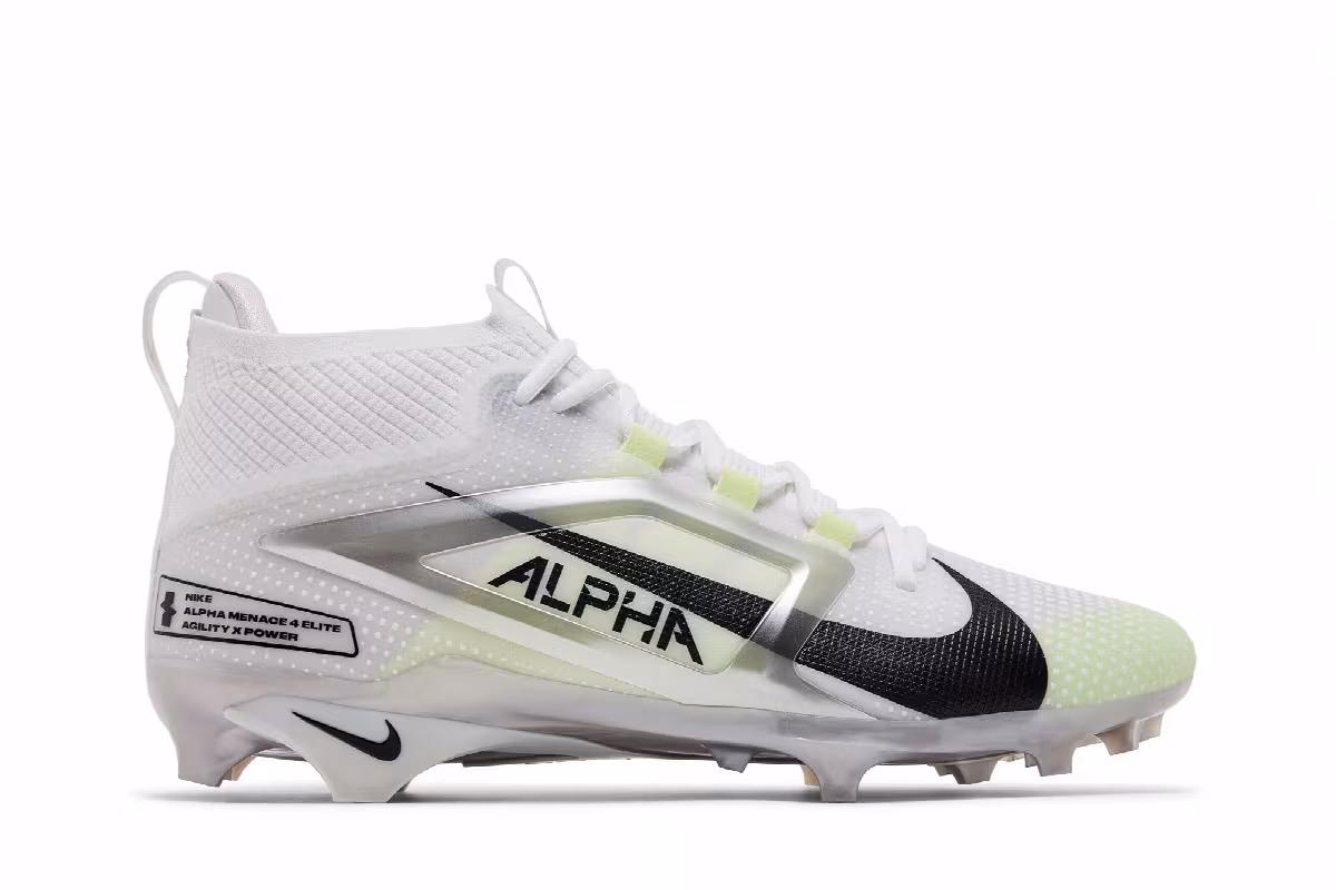 Nike Alpha Menace 4 Elite White Black, view 2