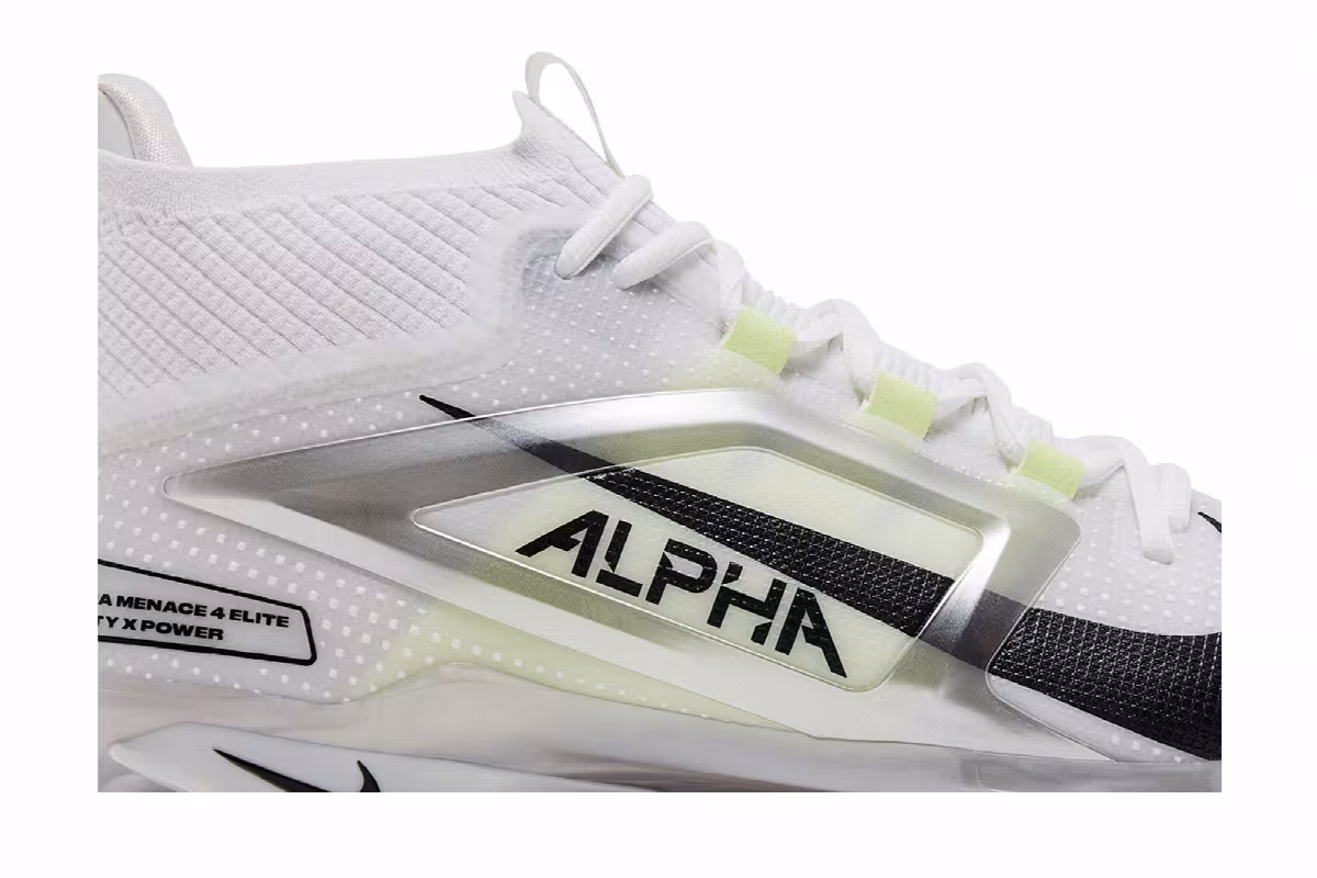 Nike Alpha Menace 4 Elite White Black, view 3