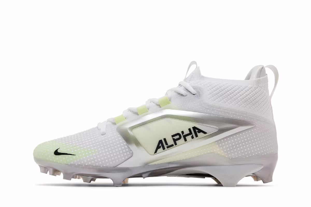 Nike Alpha Menace 4 Elite White Black, view 4